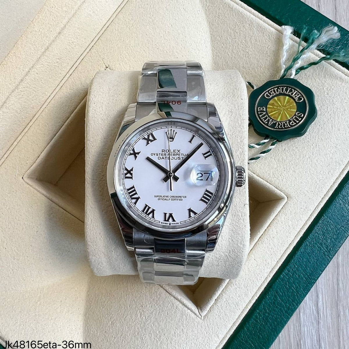 ROLEX DATEJUST 36MM BRANCO 126234 SUPER CLONE