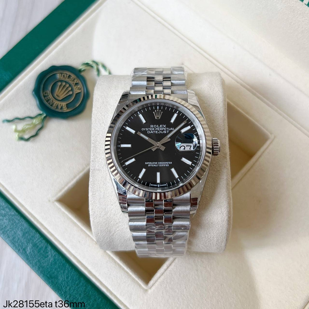 ROLEX DATEJUST 36MM PRETO 126234 SUPER CLONE
