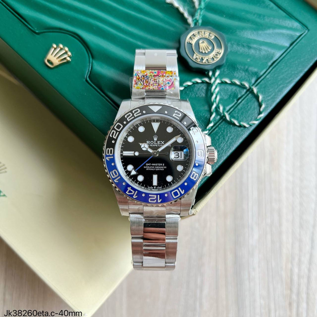 ROLEX GMT MASTER II PRETO AZUL BATMAN  40MM 126710 SUPER CLONE