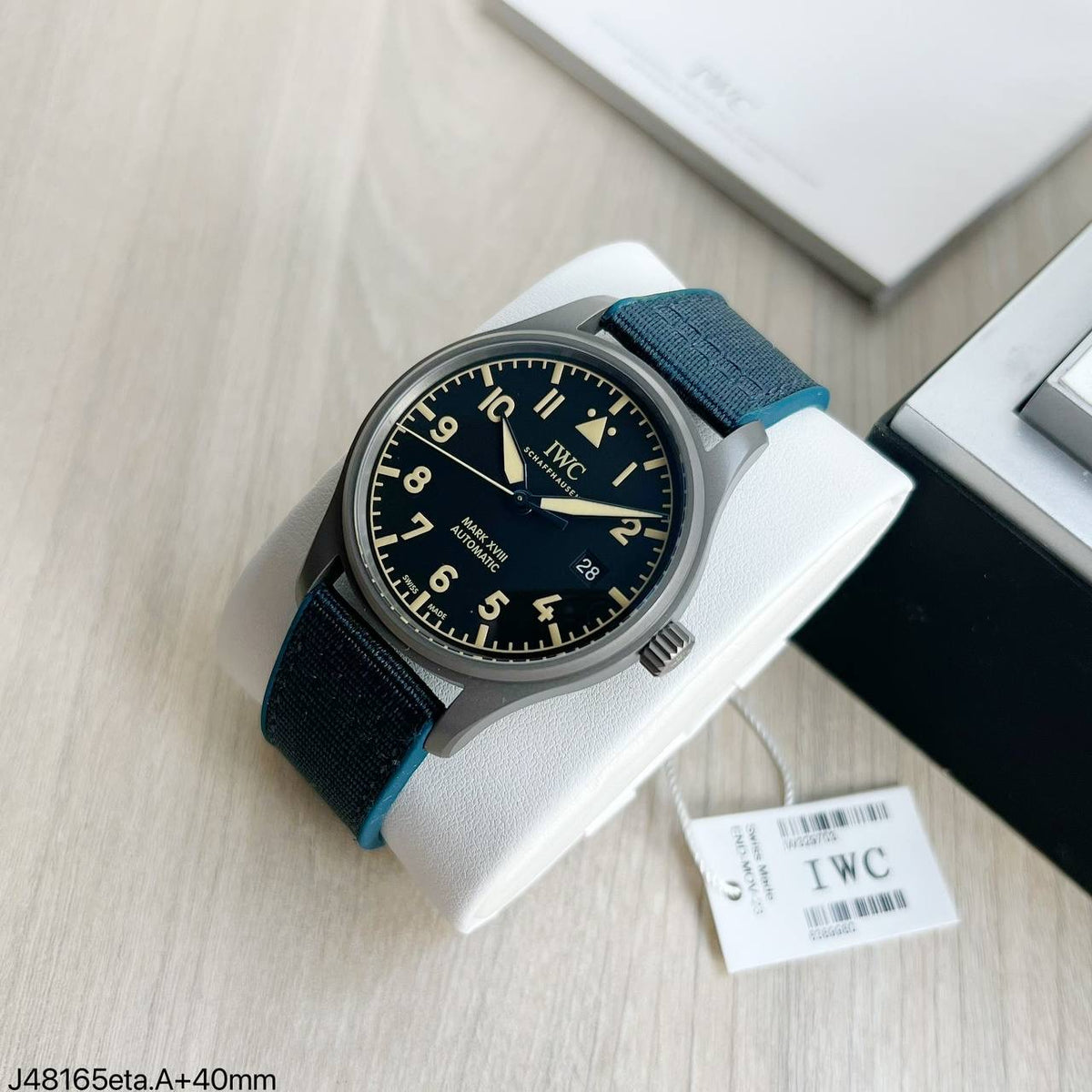 IWC MARK XVIII PRATA AZUL 40MM SUPER CLONE