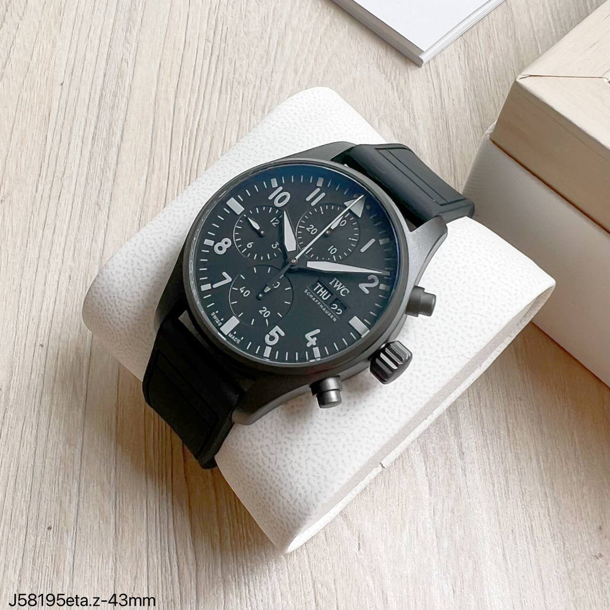 IWC PILOT  PRETO 43MM SUPER CLONE