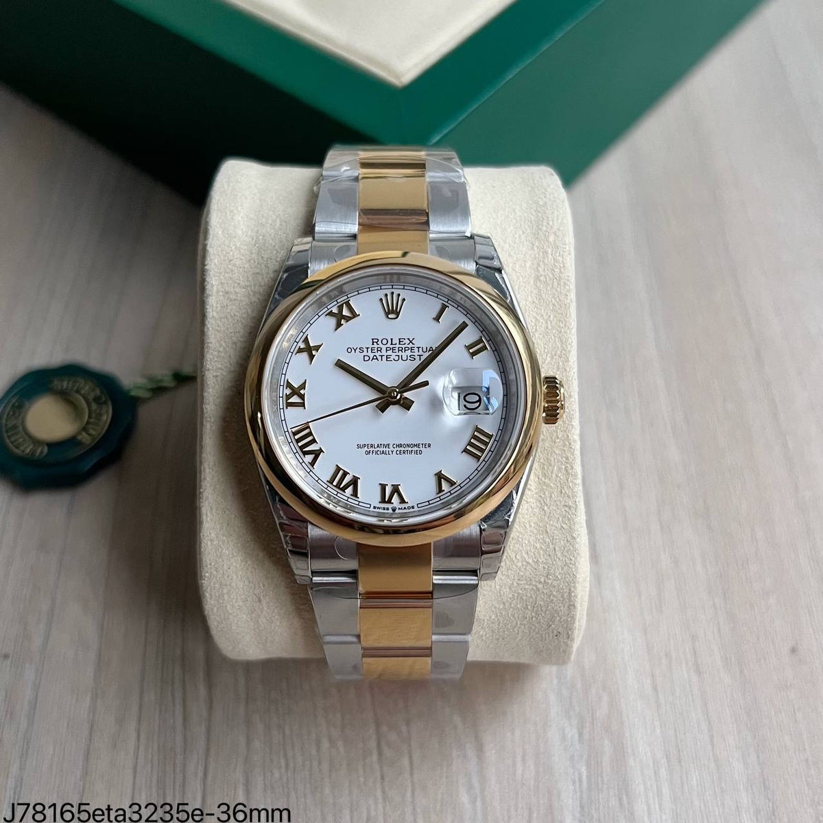ROLEX DATEJUST 36MM PRATA DOURADO 116201 SUPER CLONE