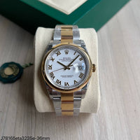 ROLEX DATEJUST 36MM PRATA DOURADO 116201 SUPER CLONE