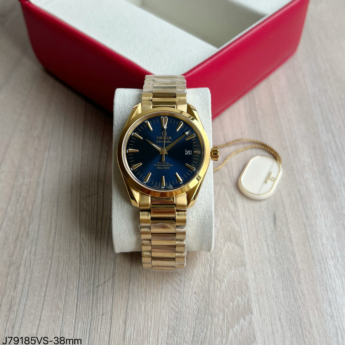 OMEGA SEAMASTER AQUA TERRA DOURADO AZUL 38MM SUPER CLONE