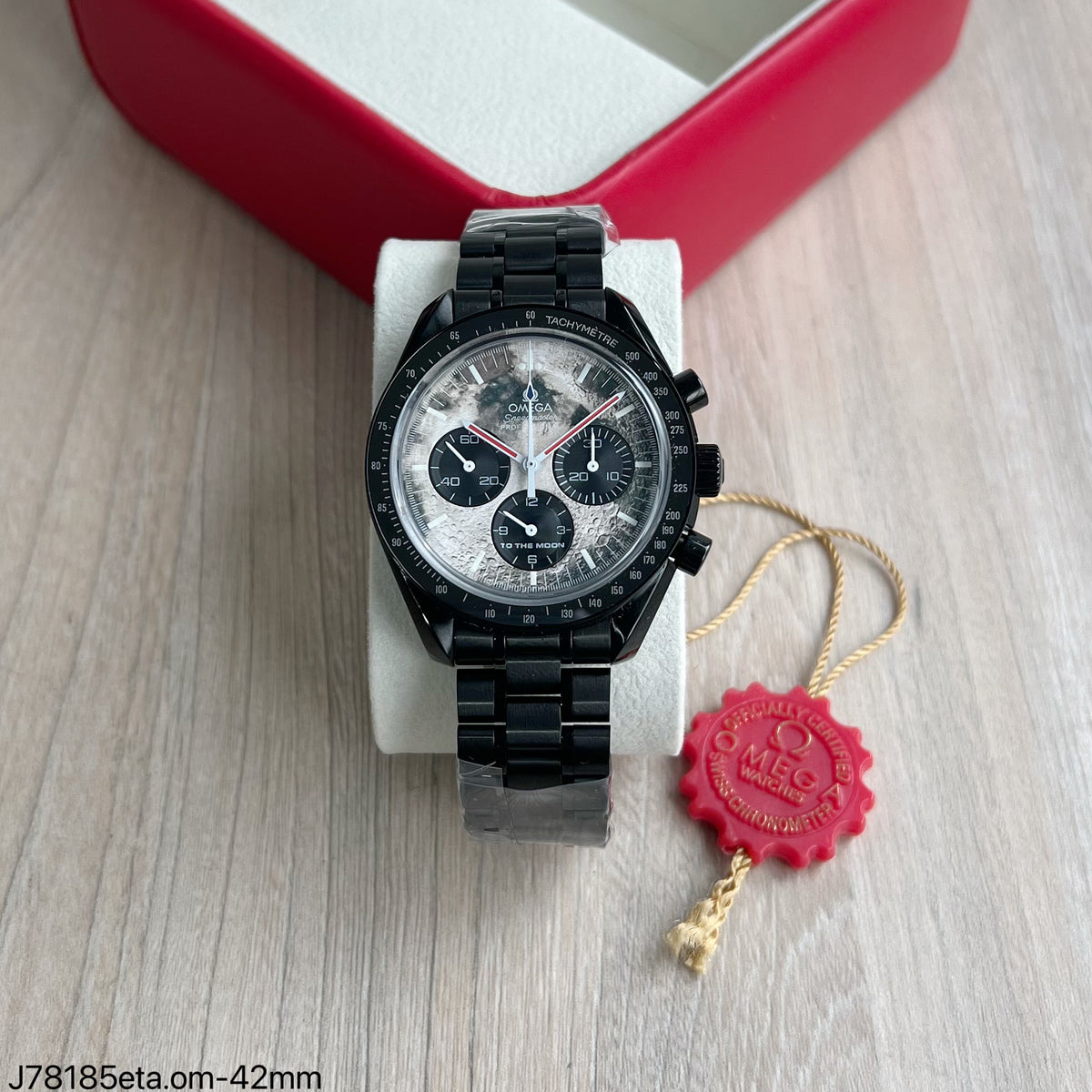 OMEGA SPEEDMASTER TO THE MOON PRETO SUPER CLONE
