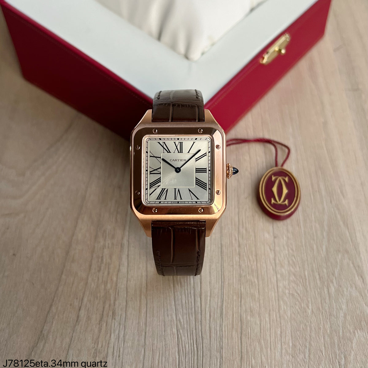 CARTIER SANTOS DUMONT ROSE 34MM SUPER CLONE