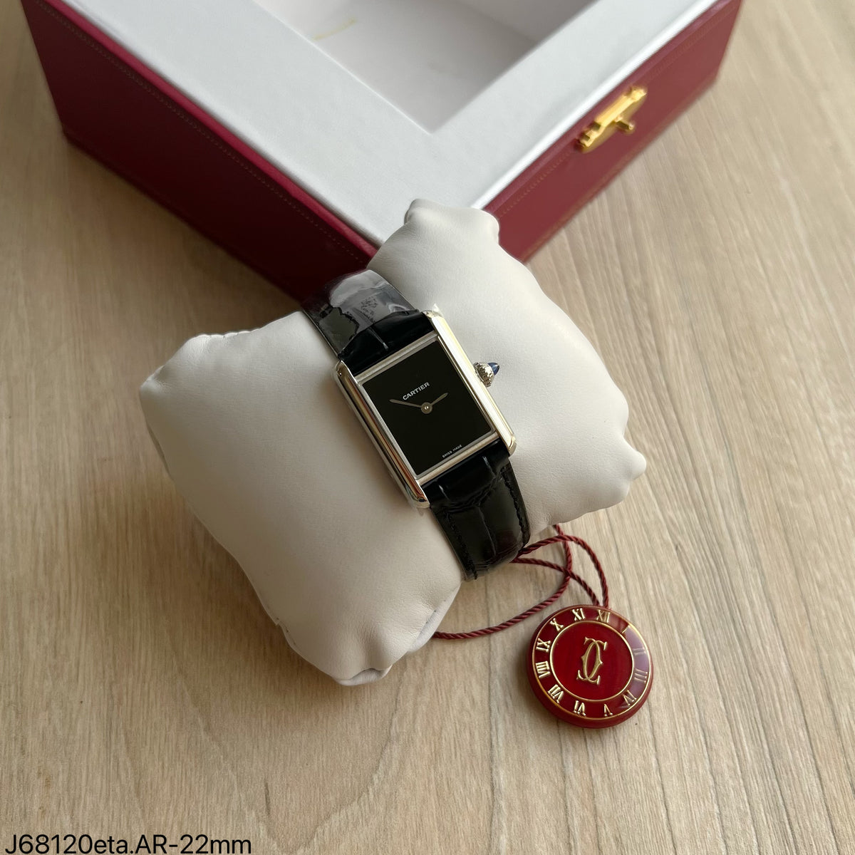 CARTIER TANK PRETO 22MM SUPER CLONE