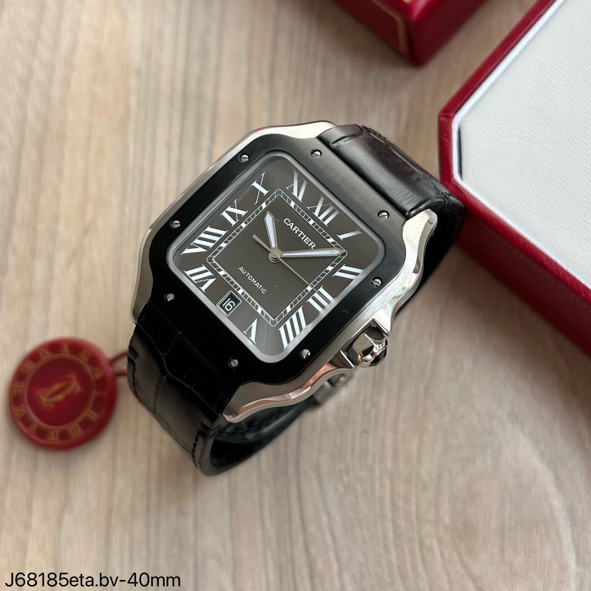 CARTIER SANTOS PRATA 40MM SUPER CLONE