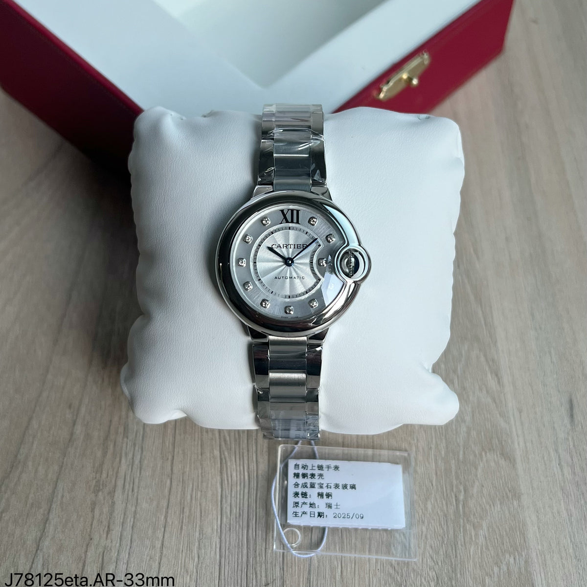 CARTIER BALLON BLEU 33M AUTOMATICO SUPER CLONE