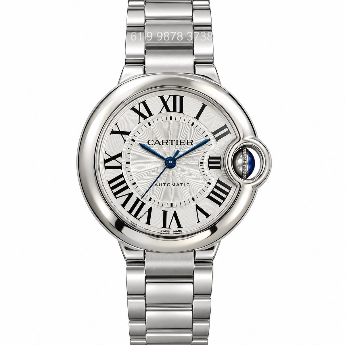 CARTIER BALLON BLEU PRATA 33M AUTOMATICO SUPER CLONE
