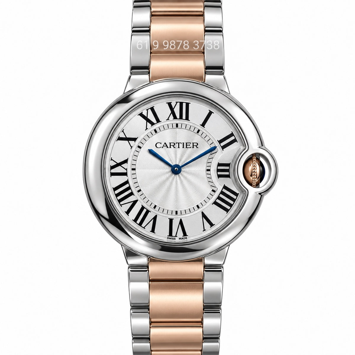 CARTIER BALLON BLEU PRATA ROSE 36M SUPER CLONE