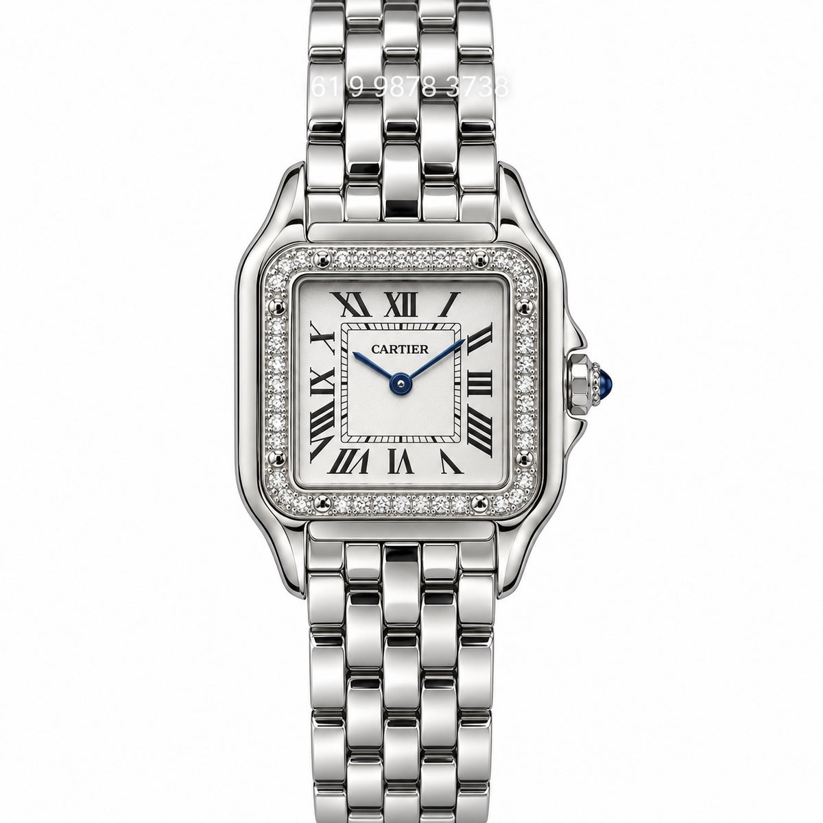 CARTIER PANTHERE PRATA BRILHANTES 22MM SUPER CLONE