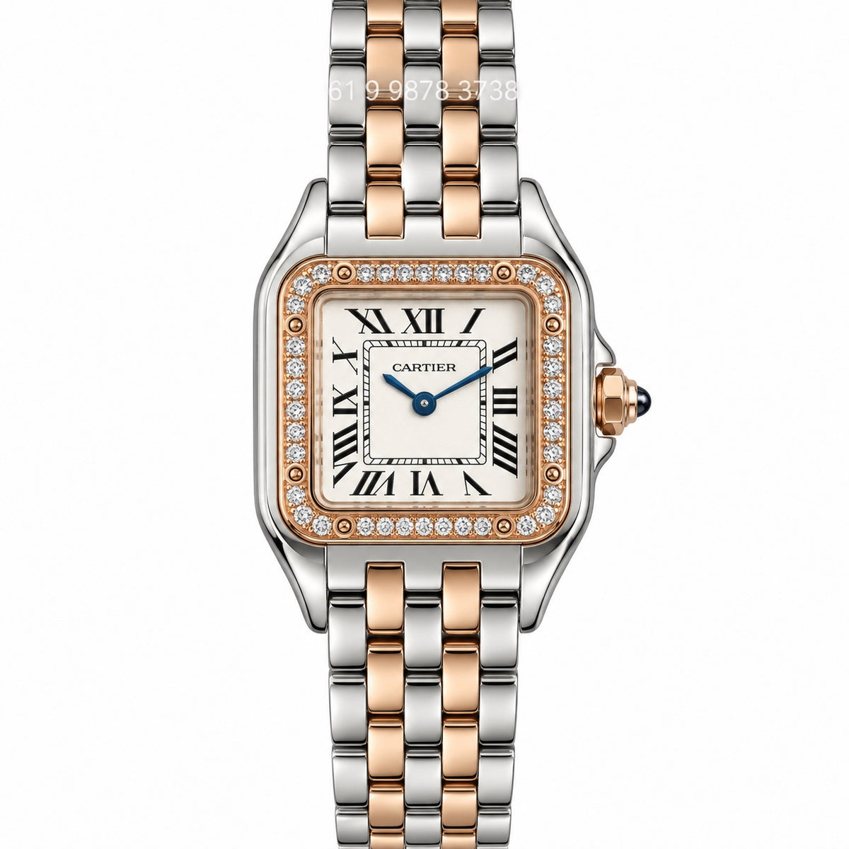 CARTIER PANTHERE PRATA ROSE BRILHANTES 22MM SUPER CLONE