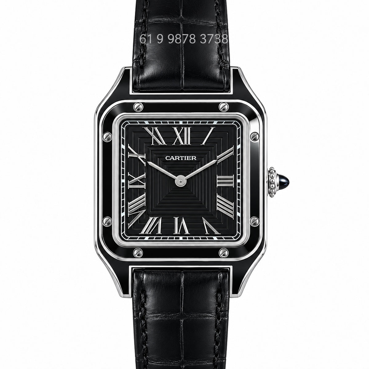 CARTIER SANTOS DUMONT PRETO 31MM SUPER CLONE