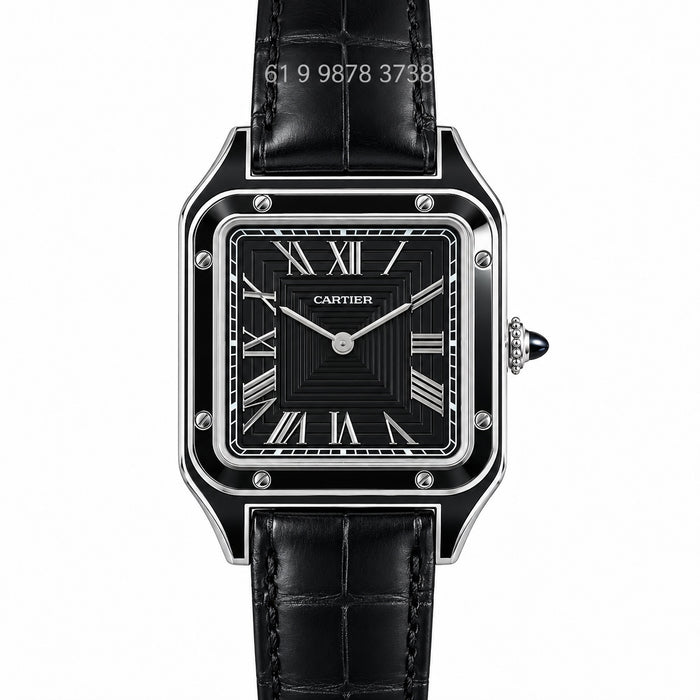CARTIER SANTOS DUMONT PRETO 31MM SUPER CLONE