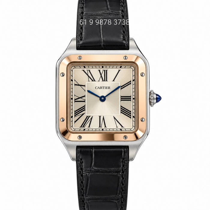 CARTIER SANTOS DUMONT PRATA ROSE 34MM SUPER CLONE