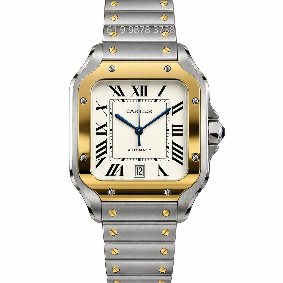 CARTIER SANTOS PRATA DOURADO 40MM SUPER CLONE