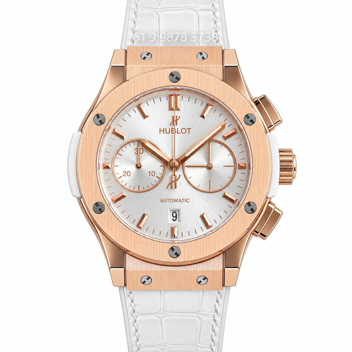 HUBLOT CLASSIC FUSION 45MM ROSE BRANCO SUPER CLONE