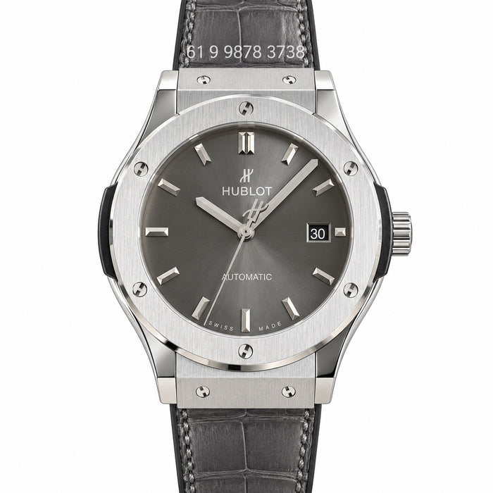 HUBLOT CLASSIC FUSION PRATA CINZA 42MM SUPER CLONE