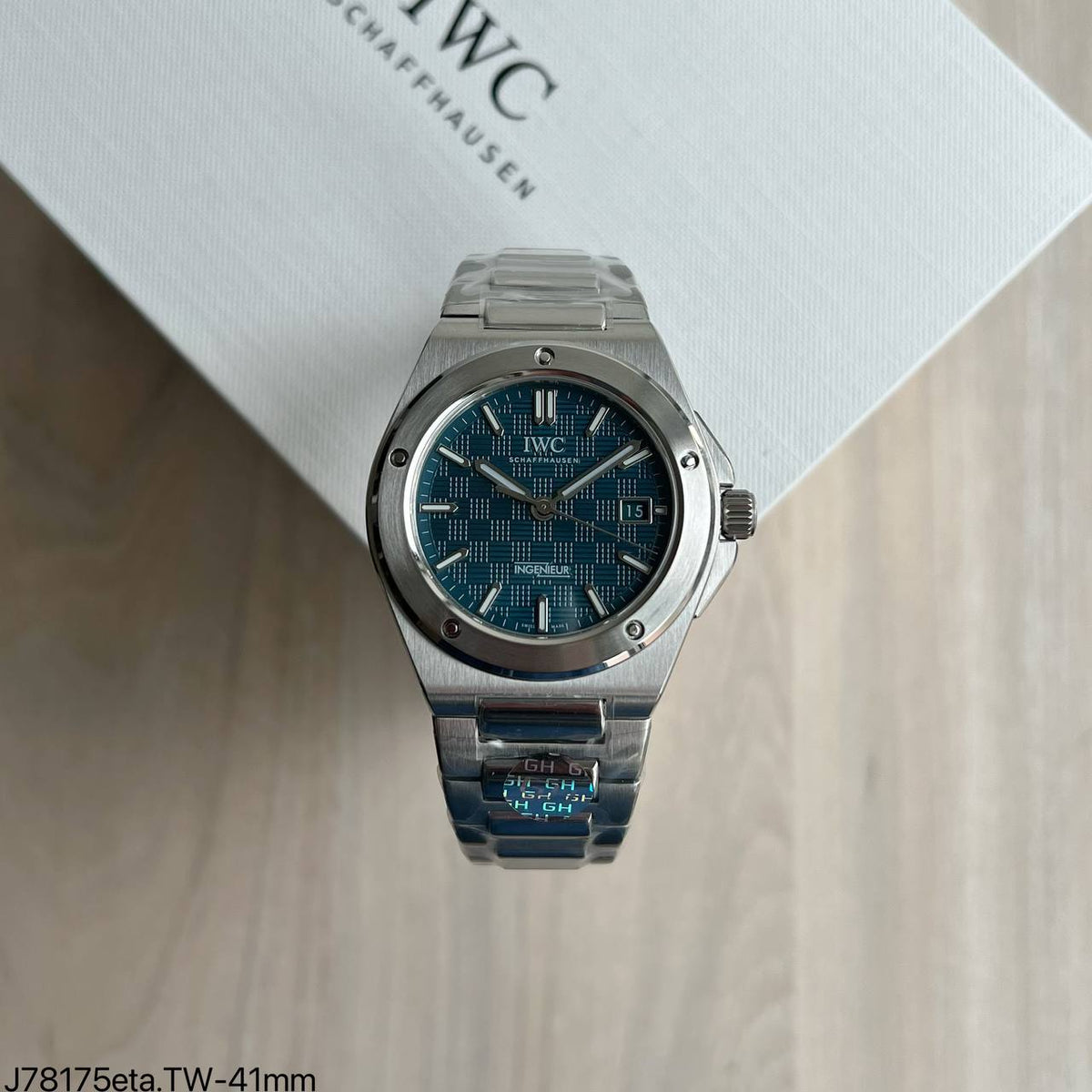 IWC INGENIEUR PRATA AZUL SUPER CLONE