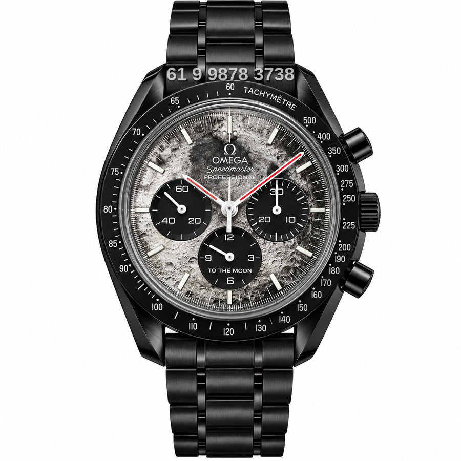 OMEGA SPEEDMASTER TO THE MOON PRETO SUPER CLONE