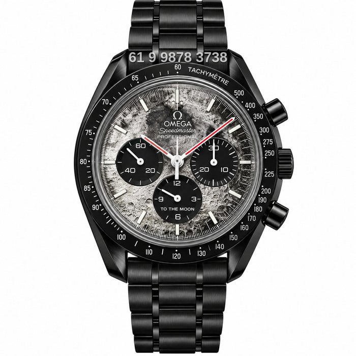 OMEGA SPEEDMASTER TO THE MOON PRETO SUPER CLONE