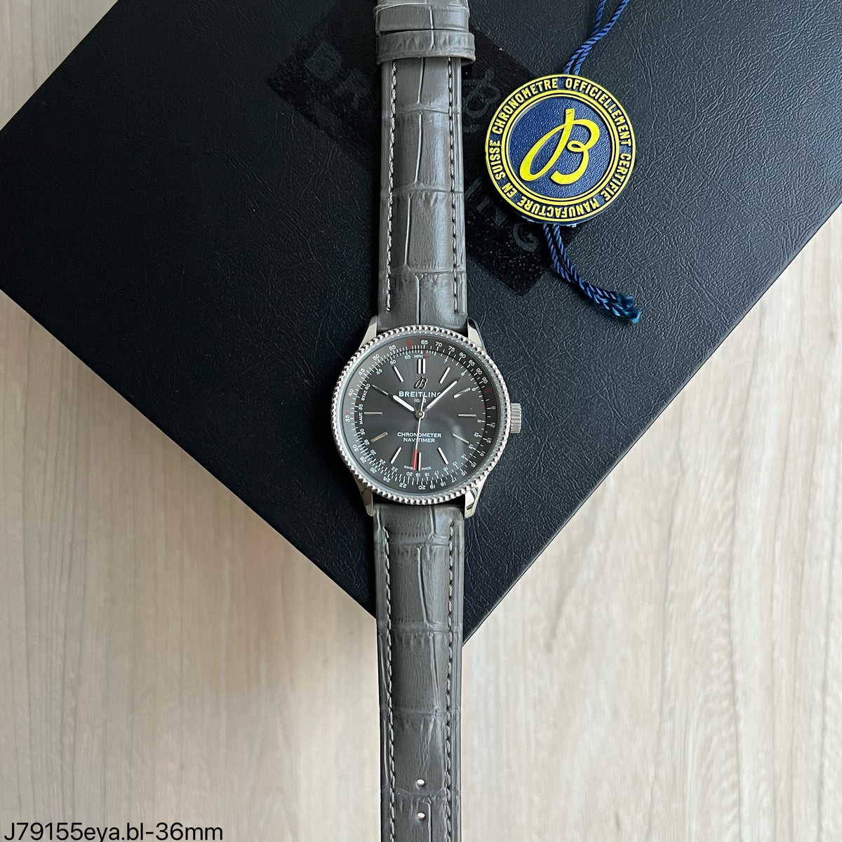 BREITLING NAVITIMER 36MM PRATA CINZA SUPER CLONE