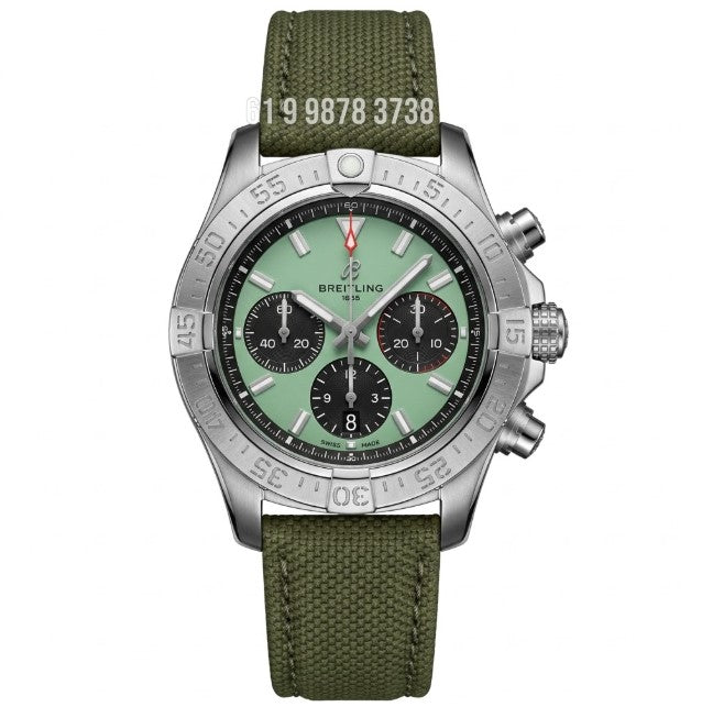 BREITLING  AVENGER PRATA VERDE 45MM SUPER CLONE