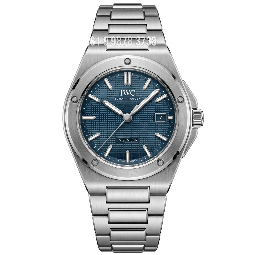 IWC INGENIEUR PRATA AZUL SUPER CLONE