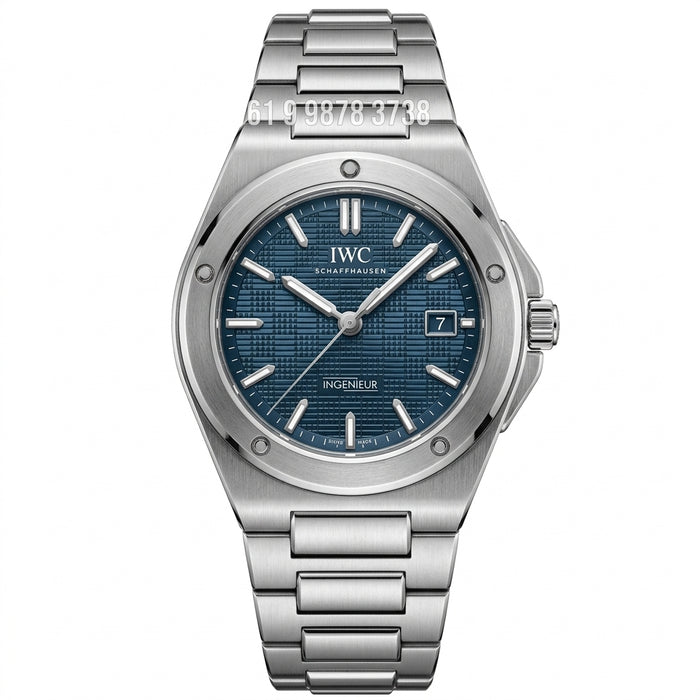IWC INGENIEUR PRATA AZUL SUPER CLONE