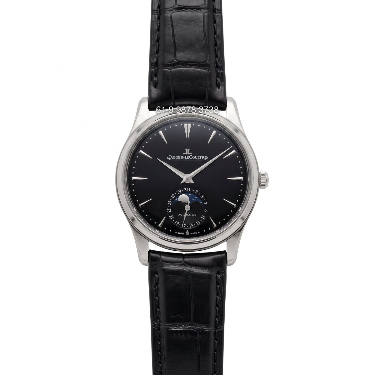 JAEGER-LECOULTRE MASTER ULTRA THIN MOON PRATA 39MM SUPER CLONE