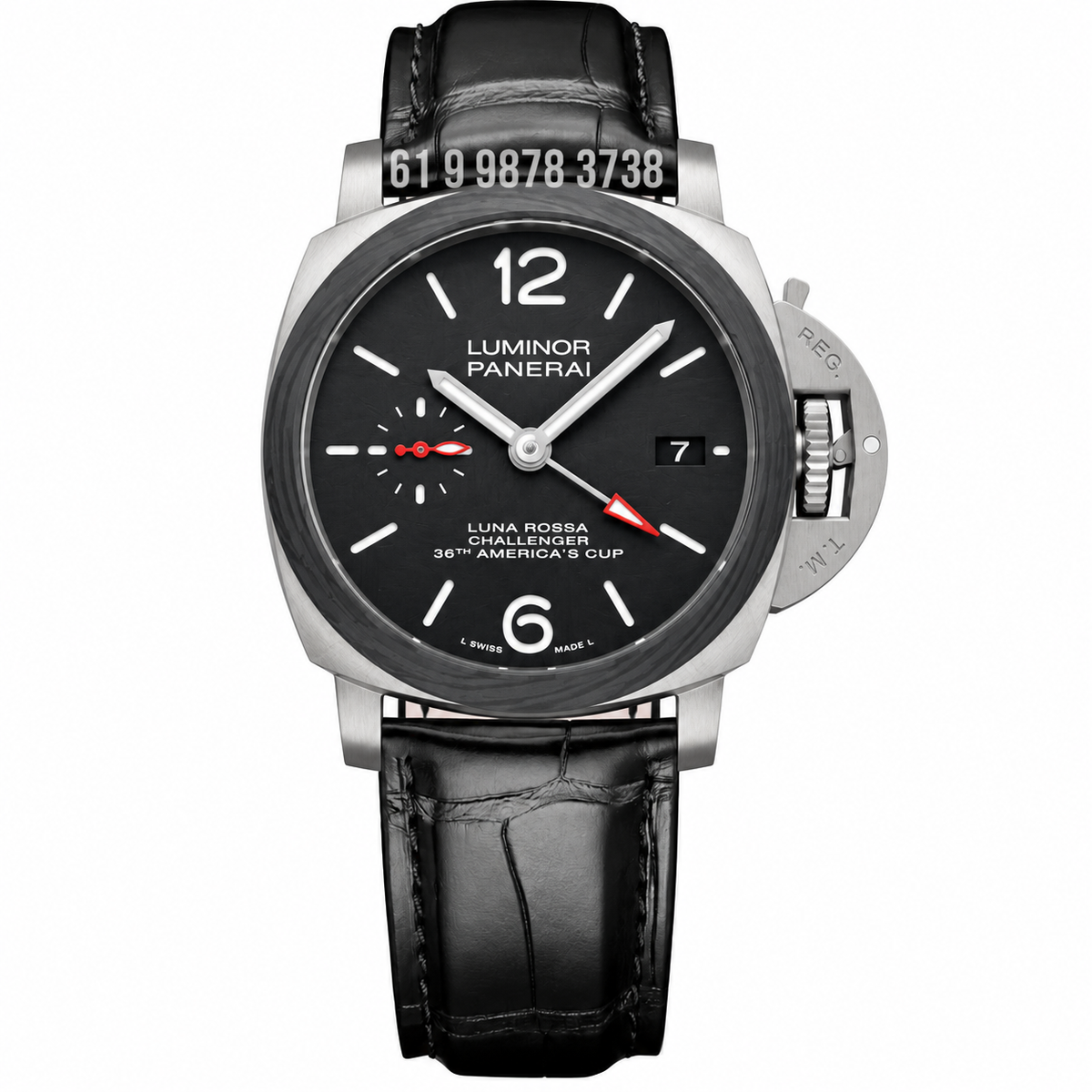 PANERAI LUMINOR LUNA ROSSA CINZA 42MM SUPER CLONE