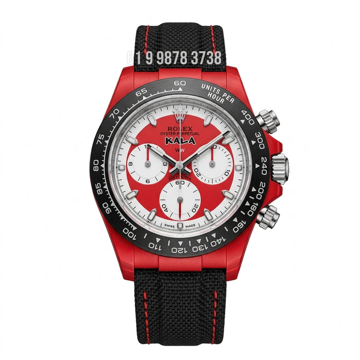 ROLEX DAYTONA  DIW CARBONO 40MM VERMELHO SUPER CLONE