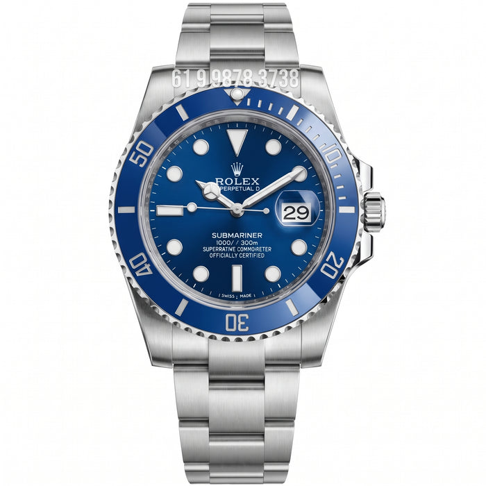 ROLEX SUBMARINER DATE 40MM 116619LB SMURF SUPER CLONE