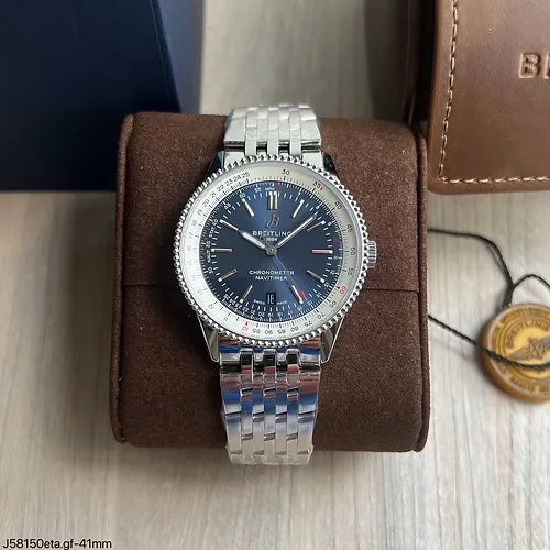 BREITLING NAVITIMER ETA BLUE JK58150 SUPER CLONE