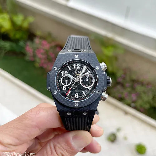 HUBLOT BIG BANG UNICO CARBON BLACK ETA J78295 SUPER CLONE