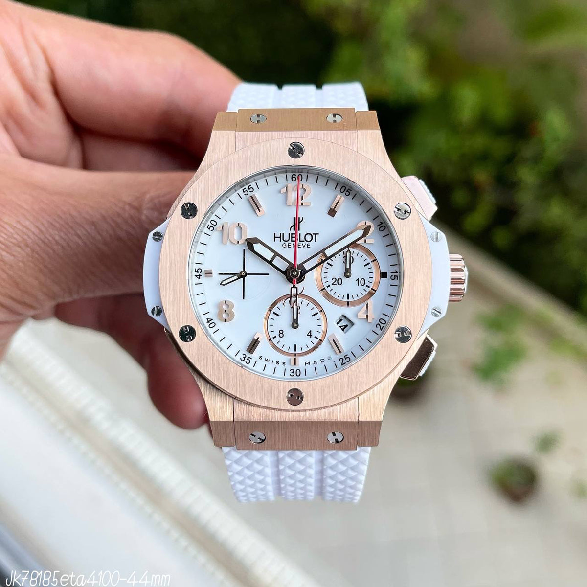 HUBLOT TUIGA WHITE ROSÊ ETA 4100 JK78185 SUPER CLONE
