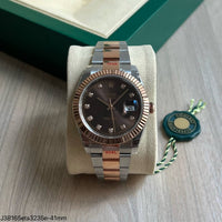 ROLEX DATEJUST ETA 3235 MISTO ROSÊ FEMININO PEDRAS J38165 SUPER CLONE