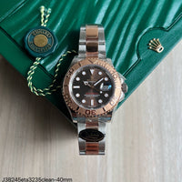 ROLEX YACHTMASTER MISTO ROSÊ ETA 3235 SUPER CLONE