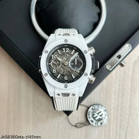 HUBLOT BIG BANG UNICO WHITE CERÂMICA ETA JK58360 SUPER CLONE