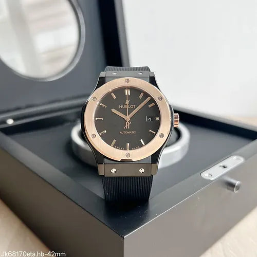 HUBLOT CLASSIC FUSION BLACK Rose ETA JK68170 SUPER CLONE