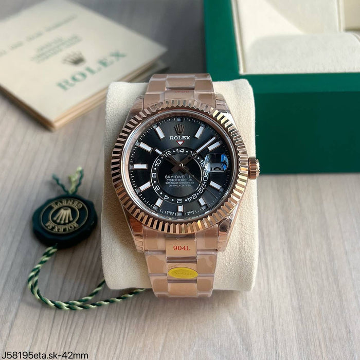ROLEX SKY-DWELLER ROSÊ ETA J58195 SUPER CLONE
