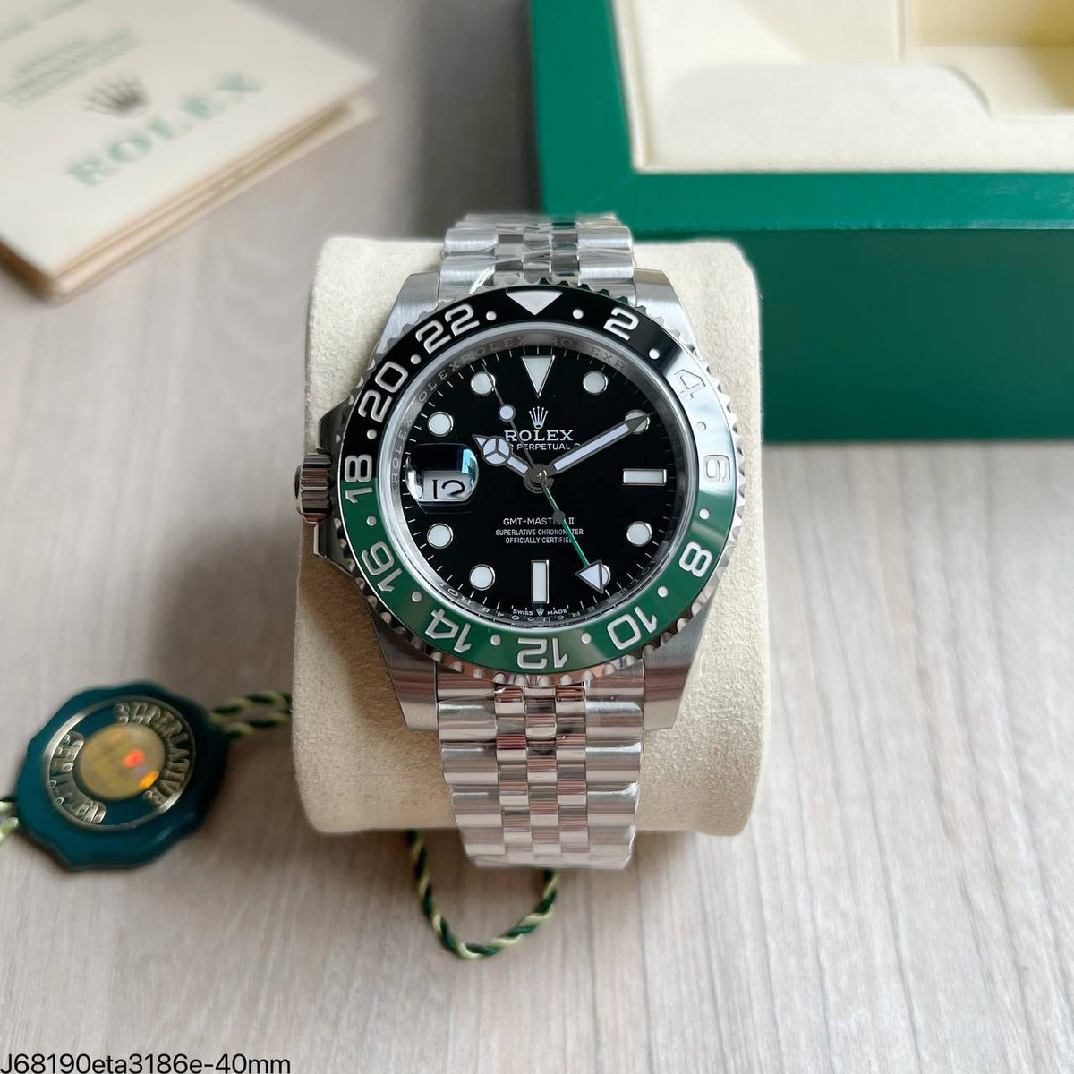 ROLEX GMT MASTER II SPRITE JUBILEU ETA 3186e J68190 SUPER CLONE