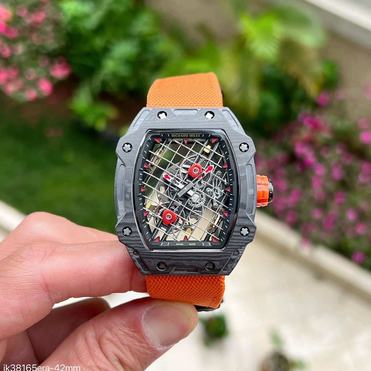 RICHARD MILLE ETA JK38165 LARANJA SUPER CLONE