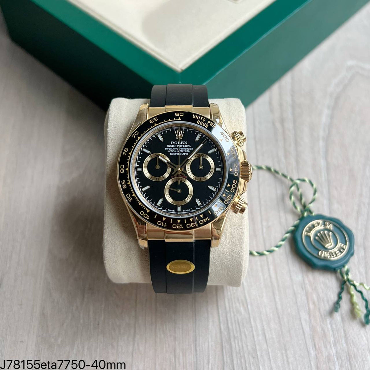 ROLEX DAYTONA ETA 7750 GOLD OYSTER FLEX SUPER CLONE