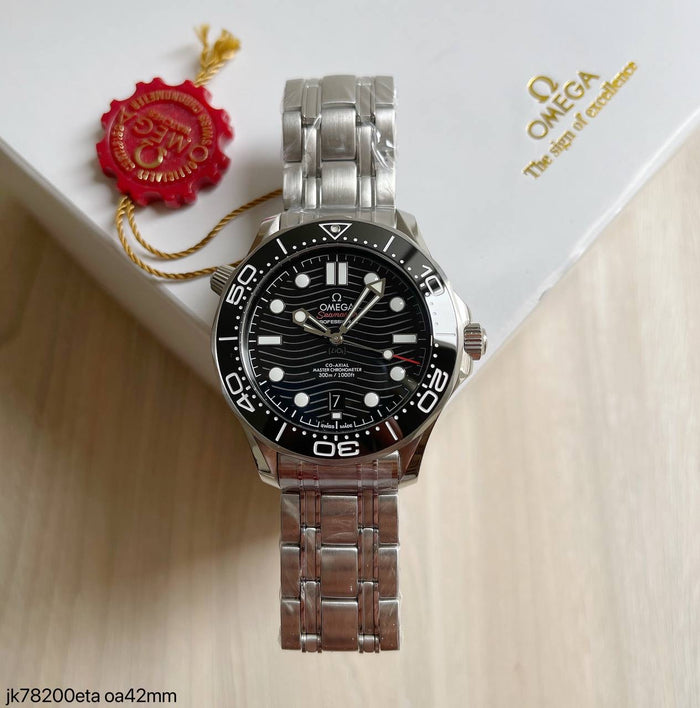 OMEGA SEAMASTER DIVER 300M PRETO 42MM SUPER CLONE