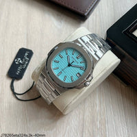 PATEK PHILIPPE NAUTILUS 40MM PRATA AZUL TIFFANY 5711 SUPER CLONE