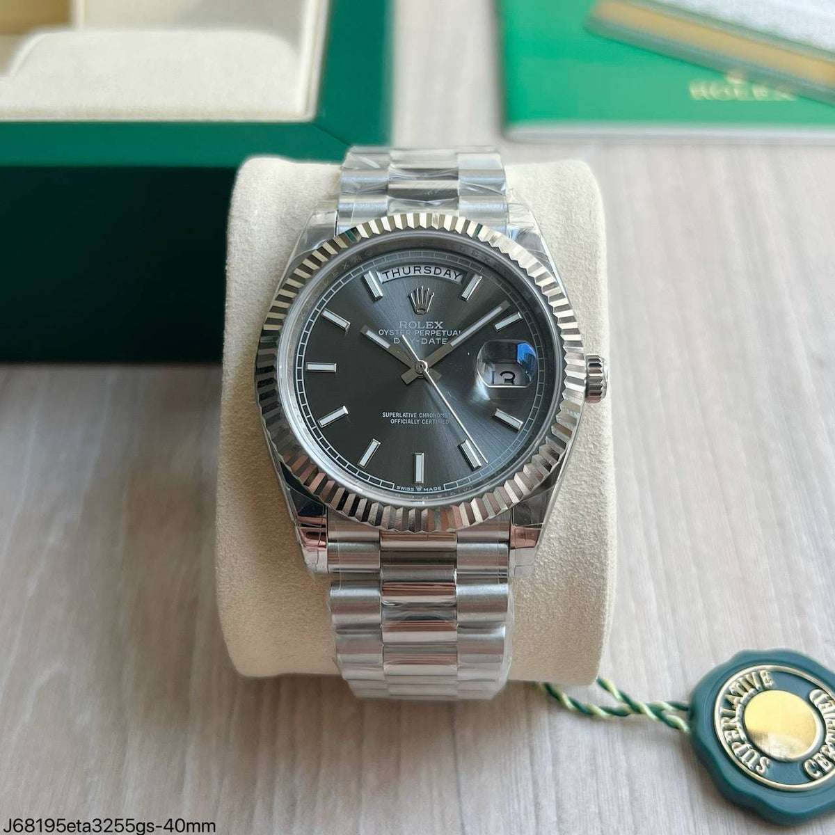 ROLEX DAY DATE ETA CINZA SUPER CLONE