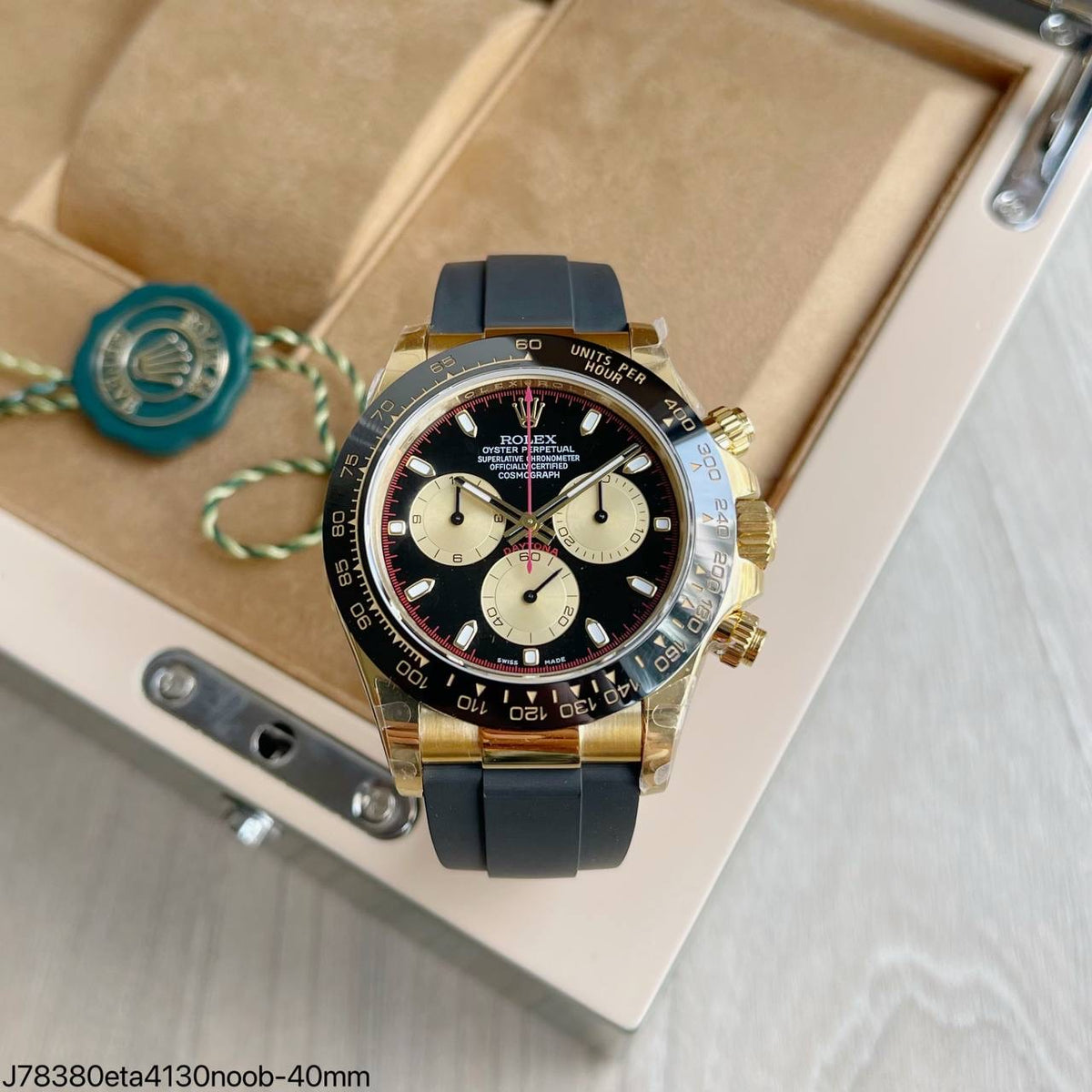ROLEX DAYTONA 126518LN ETA 4130 GOLD OYSTER FLEX SUPER CLONE