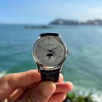 JAEGER-LECOULTRE MASTER ULTRA THIN MOON PRATA 39MM SUPER CLONE